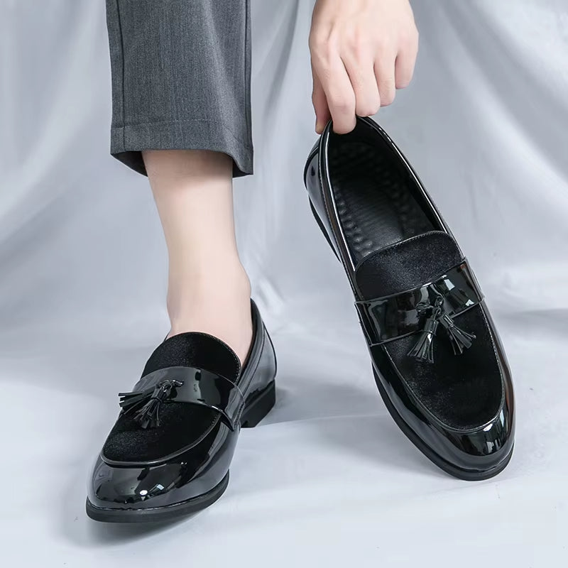 Bellavetro Velvet Tassel Loafers - Imagen 10